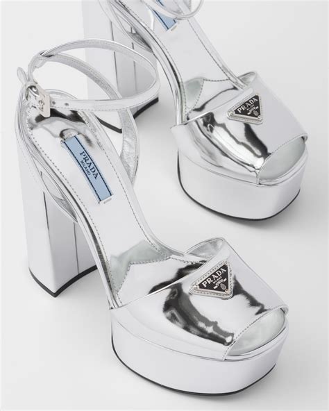 prada metallic sandals|Prada sandals 2020.